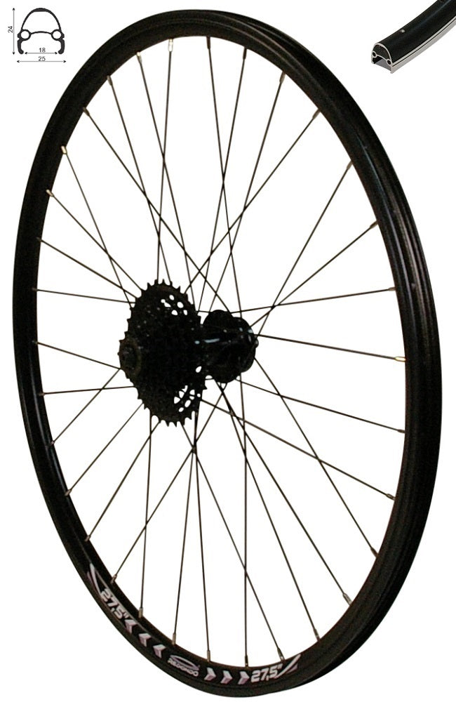 Redondo 27,5 Zoll Hinterrad Laufrad Mit 9-fach Kassette - Komplettrad Für Mountainbikes