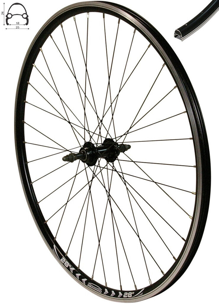 Chamber Rim 24 REDONDO 28 inch rear wheel black hollow chamber rim for 5-7-speed spro ...