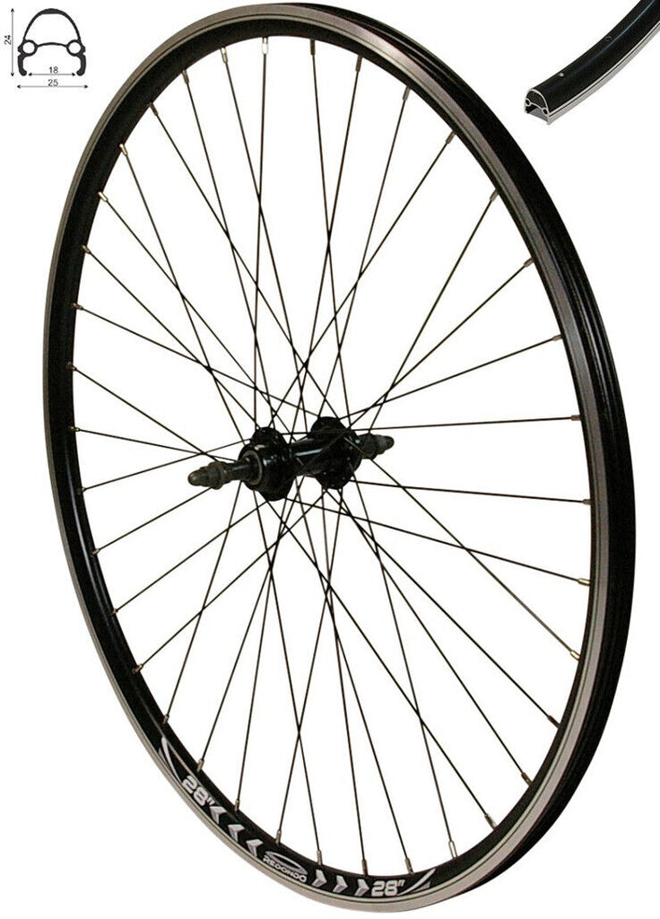 REDONDO 27,5 Zoll Vorderrad - Laufrad Für Scheibenbremsen, Schwarz