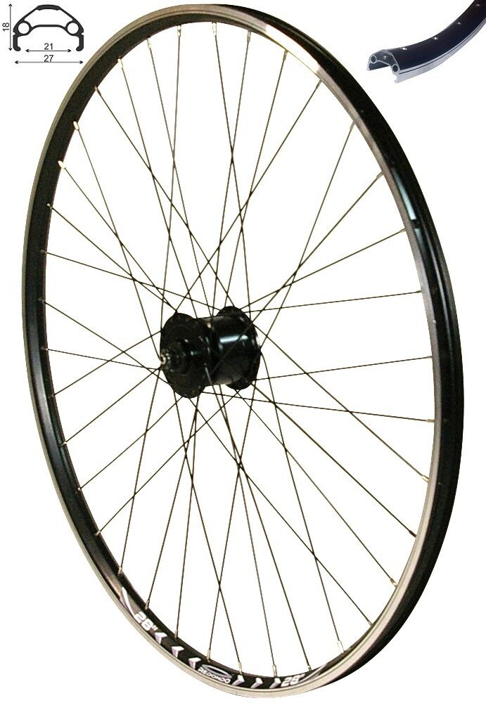 fahrrad laufrad 28 zoll mit nabendynamo REDONDO 28 Zoll Laufrad Vorderrad Schwarz mit Shimano DH-3N72 Nabendyn – redondo