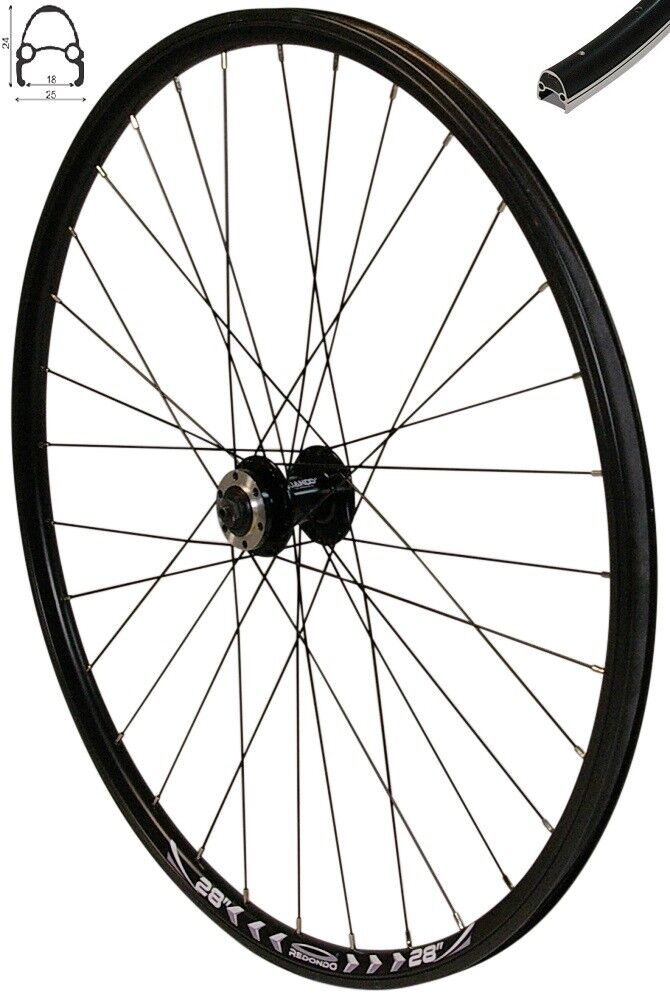 fahrrad vorderrad 28 zoll REDONDO 28 Zoll Vorderrad Schwarz Hohlkammerfelge – redondo