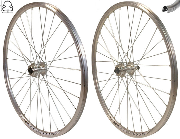 REDONDO Rennrad Laufradset 28 Zoll  V-Profil Felgen, Alu, 8-11-fach,  Schwarz/silber, Franz. Ventil Fahrrad Rad