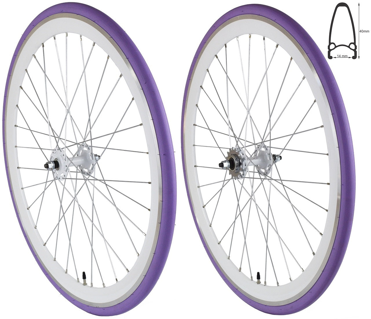 Origin8 Purple Mtb Spokes Purple Origin8 Track Wheelset Origin
