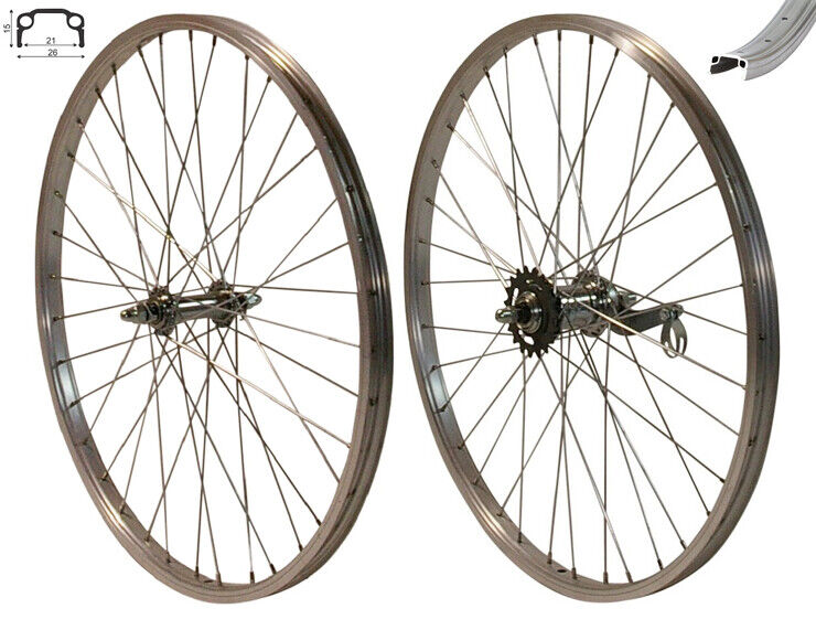 REDONDO 26 Zoll Laufrad Set - Hinterrad & Vorderrad Mit Rücktrittbremse
