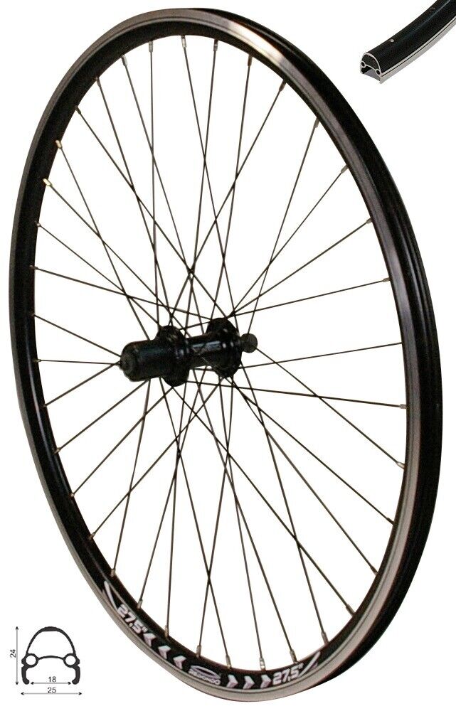 Chamber Rim 24 REDONDO 27.5 inch rear wheel black hollow chamber rim with quick relea ...