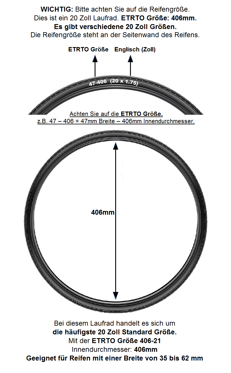 Chamber Rim 24 REDONDO 20 inch front wheel black hollow chamber rim – redondo