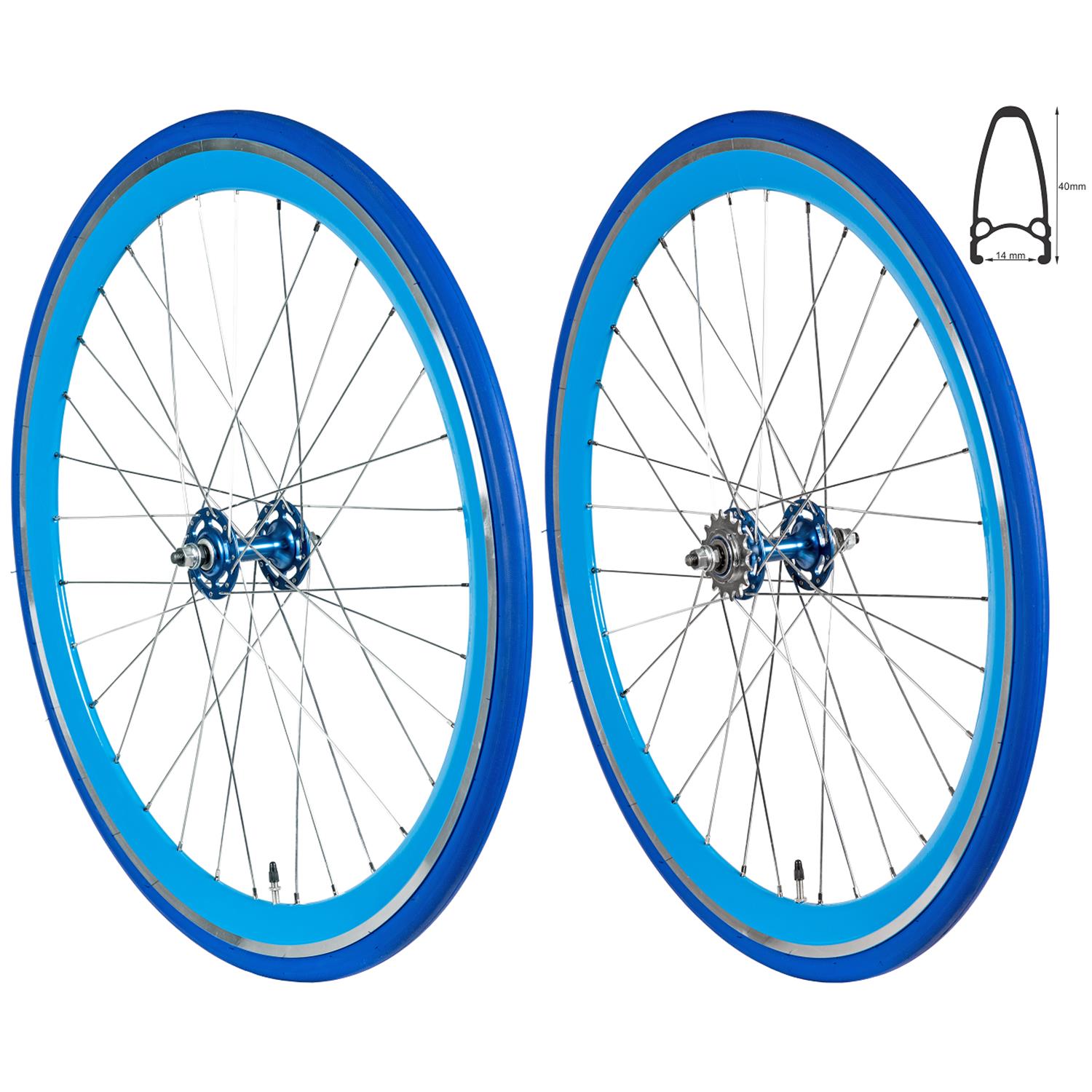 fixed gear laufrad REDONDO 28 Zoll Laufrad Set Hinterrad und Vorderrad Blau Blau Singlesp – redondo