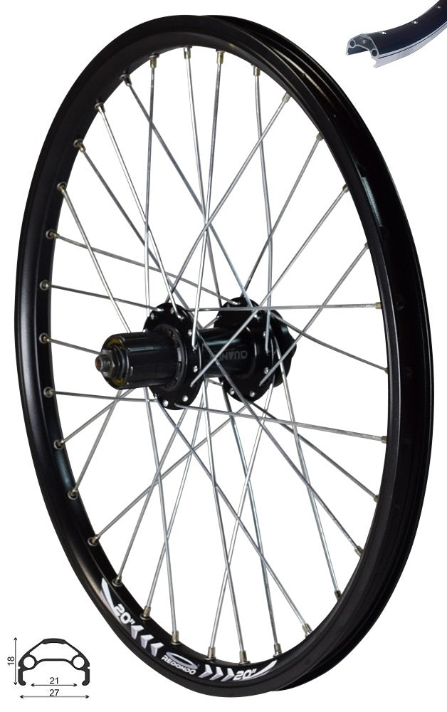 Chamber Rim 24 REDONDO 20 inch rear wheel black hollow chamber rim – redondo